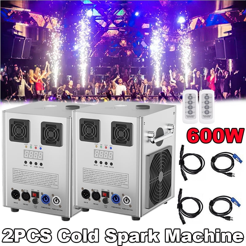2Pcs Cold Spark Machine Stage Equipment Special Effect Machine with Wireless Remote Control