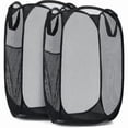 thumbnail image 1 of 2Pcs Collapsible Pop Up Laundry Bag Foldable Hamper Large Mesh Clothes Basket Us, 1 of 6