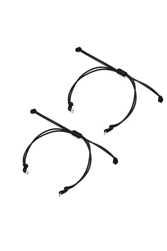 2Pcs Color Wax Rope Bracelets Braided Bracelets Beach Bracelets Jewelry Suitable for Ladies