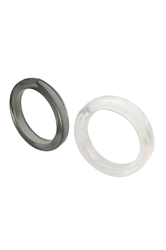 2Pcs Colorful Acrylic Rings for Women Thin Round Rings Clear Stackable Band-Rings Birthday Ornament Gifts