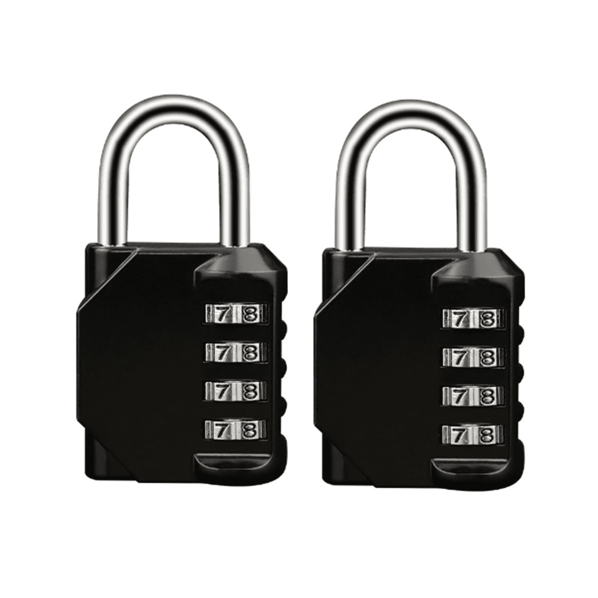 2Pcs Combination Lock, 4 Digit Combination Padlock for School Gym