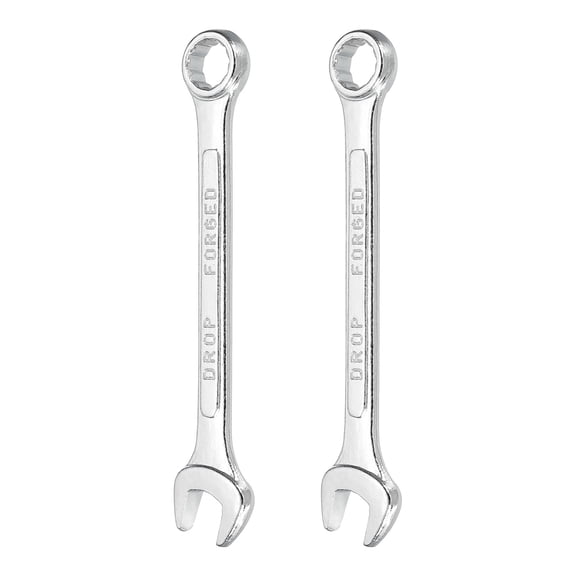 2Pcs Combination Wrench 12mm Metric 12-Point Box and Open End Zinc Plated Steel