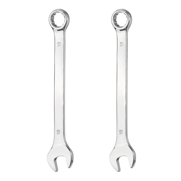 2Pcs Combination Wrench 16mm Metric 12-Point Box and Open End 45# Carbon Steel