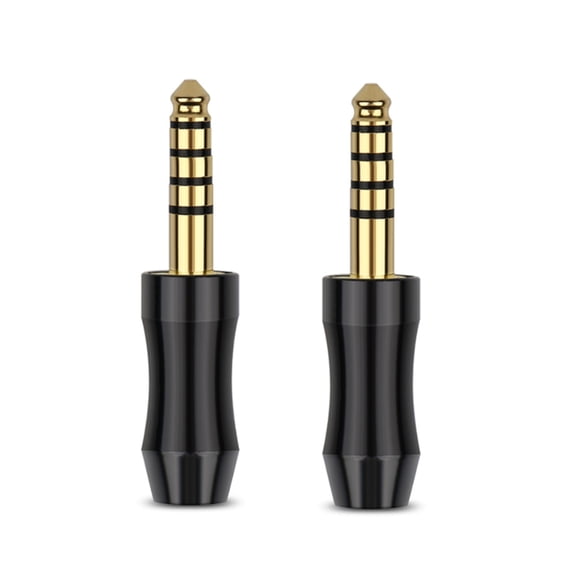 2Pcs Commonly Used 4.4mm Earphone Plug 5Pole StereoAudio Copper Plug Solder Connector Compact Size