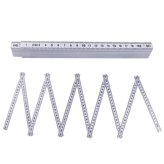 2Pcs Compact 2 Meter Folding Scale Ruler, Measurement Device for & Office Use