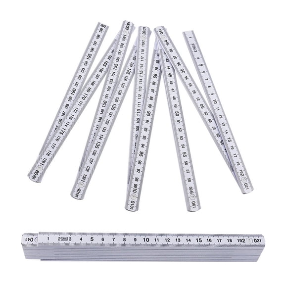 2Pcs Compact 2 Meter Folding Scale Ruler, Measurement Device for & Office Use