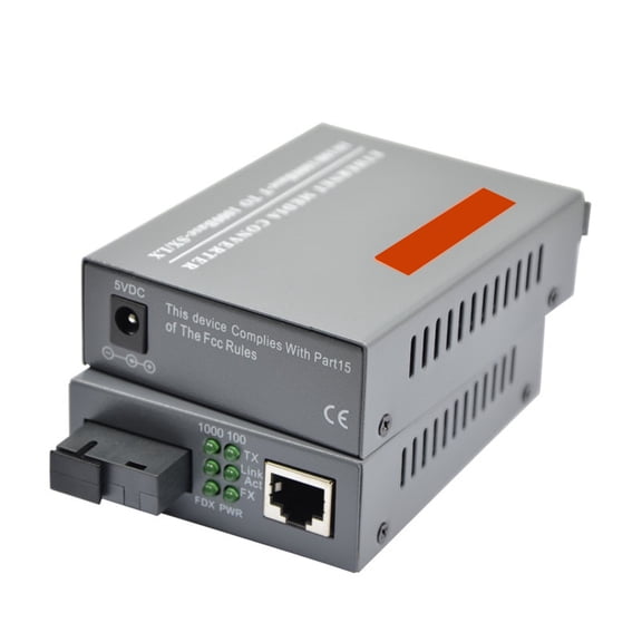 2Pcs Compact Fiber Optic Media Converter Supporting Hot Plug-and-Play for Instant Network Expansion and Management