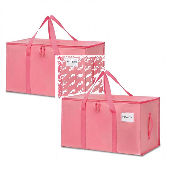 2Pcs Compact Outdoor Indoor Storage For Home Organization Large And Organizer With Handle And Zipper Closure For Versatile Use In Closets Attics And Dorm Rooms Home Textile Storage