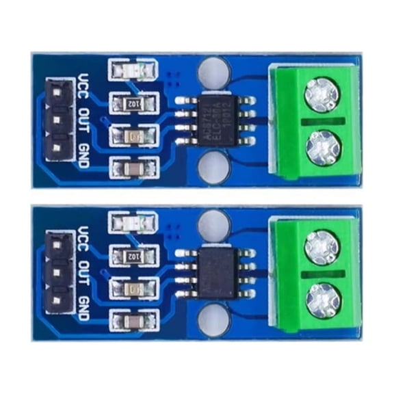 2Pcs Compactly Current Sensors Module Hall Effect NonContact Detection High Accuracy Compactly Design Easy Integration
