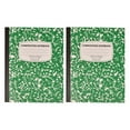 thumbnail image 1 of 2Pcs Composition Notebook, College Ruled Composition Book, Marble Composition Notebooks for Home Office Classroom Supplies, 100 Sheets per Comp Book, Hard Cover, Sewn Binding, 9.8" x 7.5", Green, 1 of 7