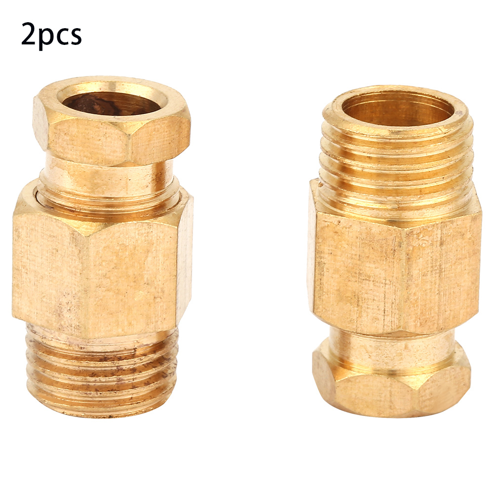2Pcs Compression Ferrule Tube PD Card Straight Through Brass Oil Pipe