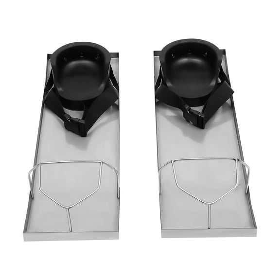 2Pcs Concrete Slider Knee Boards - Pair Sliding Boards Stainless W/Pads 28" x 8"