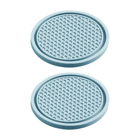 2Pcs Convenient Car Cup Coaster Honeycomb Texture Soft Glue Portable Anti-slip Cup Holder Mat for Daily