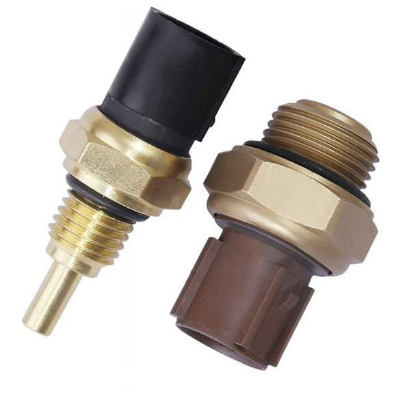 2Pcs Coolant Temperature Sensor & Switch for -V,1 * sensors 1 * sensor switch,Gold & brown & black