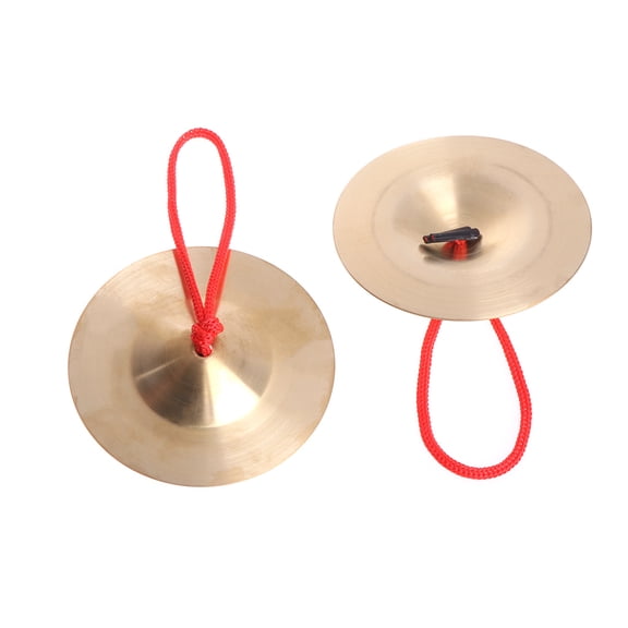 2Pcs Copper Cymbal Hand Percussion Orff Instruments Gift Toys for Child Kids Preschool Early Educational Buddhist Chimes
