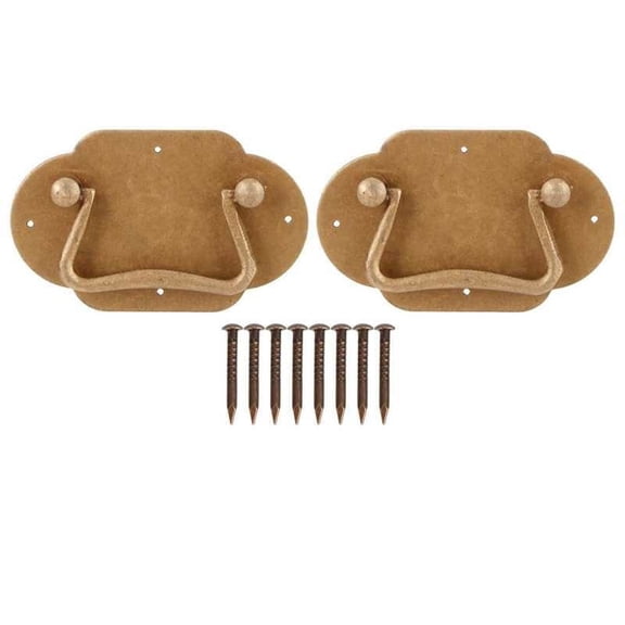 2Pcs Copper Handle Antique Drawer Pull Handles Hardware for Cabinet Closet Wardrobe
