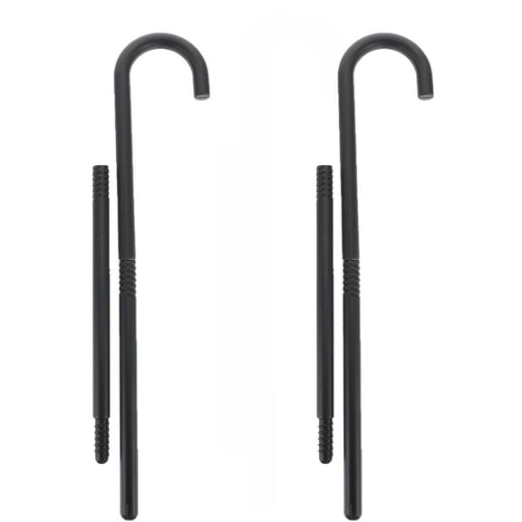 2Pcs Cosplay Cane Halloween Walking Cane Stick 80 x 1.8cm Plastic Magician Crutch Magician Cane Wand Costume Accessory Stage Cosplay Props for Magician Costume, Black