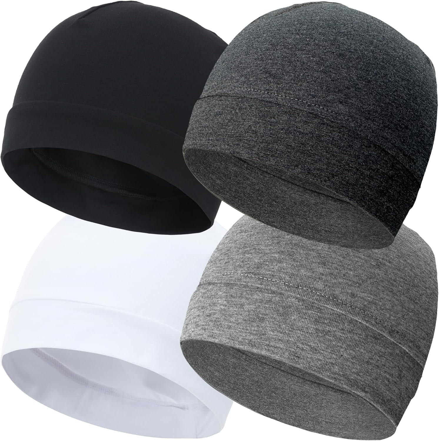 2Pcs Cotton Skull Caps for Men Women Breathable Night Cap Sleep Hats ...