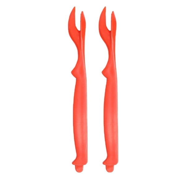 2Pcs Crab Leg Crackers & Shellfish Picks Set, Lobster Seafood Tools, Easy Opener For Crab, Crawfish, Shrimp, Family Dinner & Party Blue Or Red Plastic Tableware New