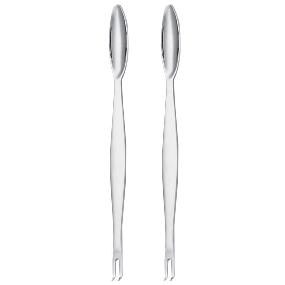 SHOWERORO Stainless Steel Crab Forks Seafood Tools 2pcs Multipurpose for Eating