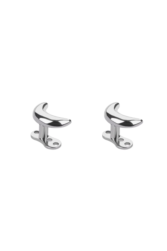 2Pcs Crescent Moon Dermal Anchor Tops and Base Grade 23 Titanium Internally Threaded Dermal Microdermals Piercing Studs for Women Girls Men 14G