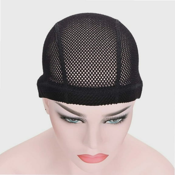 2Pcs Crochet Wig Cap For Making Wigs - Big Hole Mesh Dome Cap For Crochet Braids And Weaves - Elastic Braid Wig Cap for Crochet