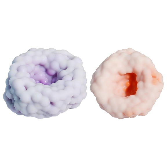 2Pcs Crunchy Stress Ball, Soft Moldable Fidget Toy, Portable Hand Ball For Office Relax Classroom Prizes And Kids Entertainment (B)