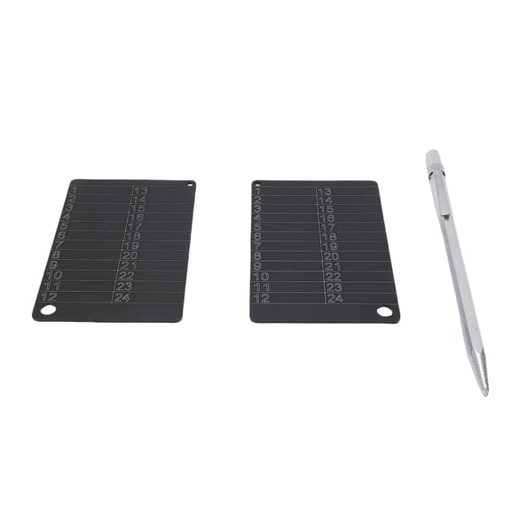 2Pcs Crypto Phrase Storage Plates Metal Aluminum Alloy 24 Word Card for Bitcoin Fireproof Backup
