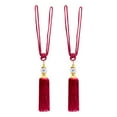 2Pcs Curtain Holdbacks Rope Tie Backs Tassel Tiebacks Beaded Ball Decor