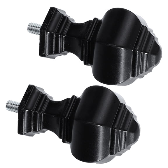 Alasum 2-Pack Black Decorative Curtain Rod Finials for , Home Window Accessories