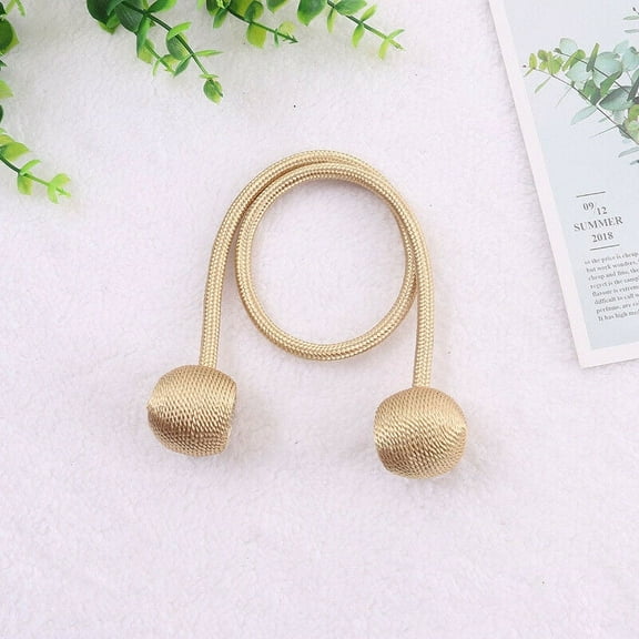 2Pcs Curtain Tie Backs Magnetic Ball Buckle Holder Tieback Clips Window Home