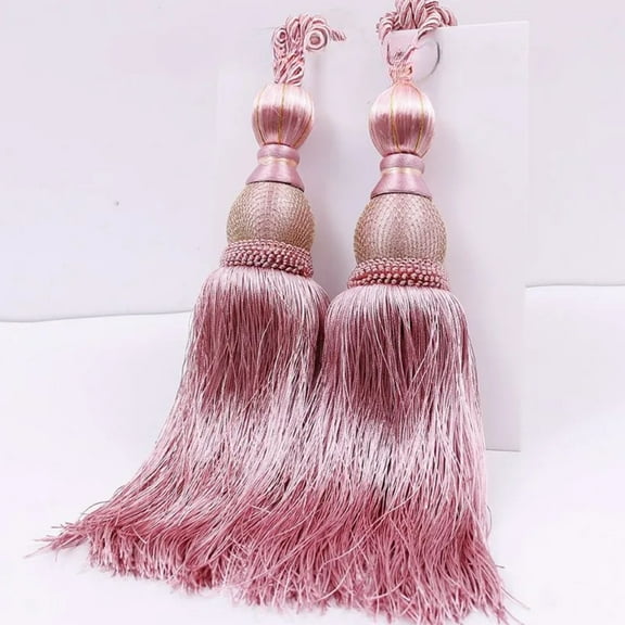2Pcs , Curtain Tiebacks Handmade Decorative Curtain Holdbacks Rope with Tassel, Modern Rope Window Curtain Ties Backs for Home Office Hotel Decoration