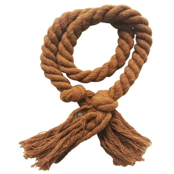 2Pcs Curtain Tiebacks Rope Outdoor Curtain Tiebacks Natural Cotton Curtain Ties Village Rural Rustic Curtain Holdbacks Farmhouse Boho Curtain Tie Backs Holders For Drapes Cloth, Multi-Color One Size