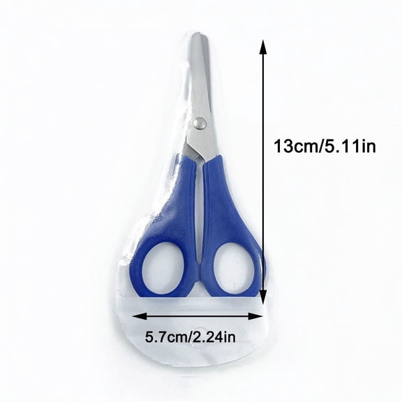2Pcs Cut Craft Supplies Small Safety Scissors with Cover Blunt Tip Cutting Tools for Multipurpose, Office, Home