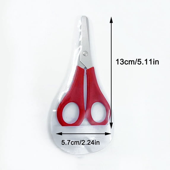 2Pcs Cut Craft Supplies Small Safety Scissors with Cover Blunt Tip Cutting Tools for Multipurpose, Office, Home