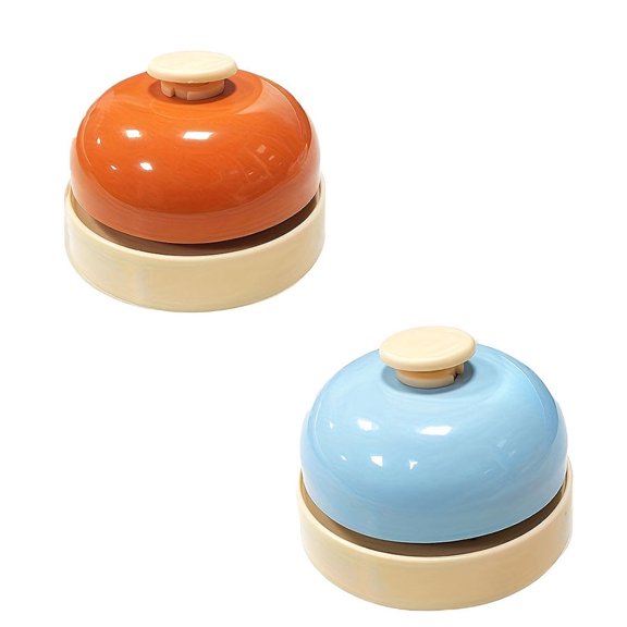 2Pcs Cute Cartoon Hand Bell, Adorable Design, Crisp Ringing Sound, Mini Portable Grip Toy, Creative Gift