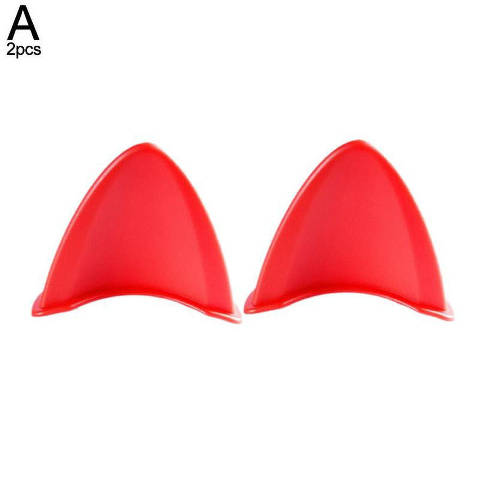 2Pcs Cute Cat Ears Car Motorcycle Helmet Sticker Motocross Face Full Road V3H5