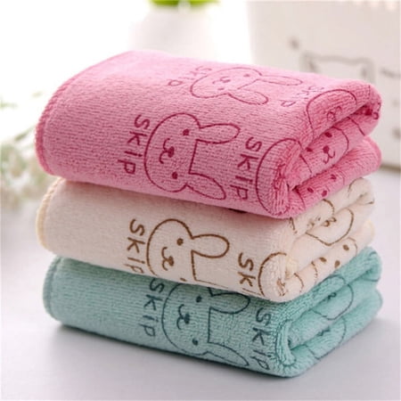 2Pcs Cute Microfiber Absorbent Drying Bath Beach Towel Baby Kids Cartoon Towel