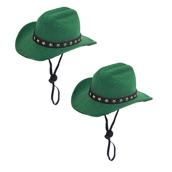 2Pcs Cute Pet Hat Cowboy Hat Cat Cowboy Hat Carnival Halloween Western Party Role Playing Cat Party Polyester Cute Adjustable