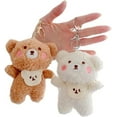 thumbnail image 1 of 2Pcs Cute Plush Bears Keychain, Kawaii Fluffy Stuffed Animals Keyring Pendant, Furry Purse Backpack Handbag Charms, 1 of 5