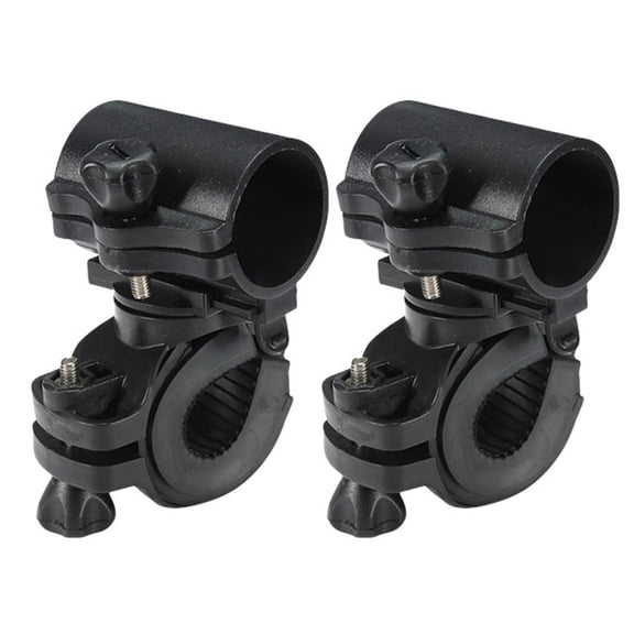 2Pcs Cycling Flashlight Front Lamp Mount Holder Torches Clip 360 Degree Rotating Bicycles Light Holder Cycling Accessory