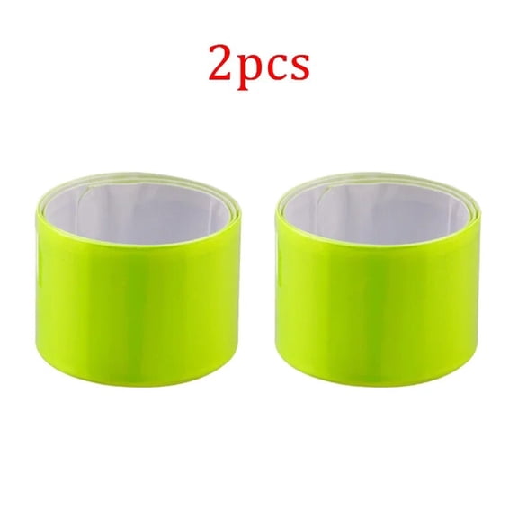 2Pcs Cycling Reflective Tape Strips Warning Wristband Outdoor Running Fishing Safe Bicycle Bind Pants Leg Strap Fluorescent Band