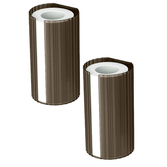 2Pcs Cylindrical Wall Mount Paper Towel Dispenser Holder Box for Bathroom Kitchen No Drill Adhesive PET Material Space Saving Multi Functional Storage (Grey)