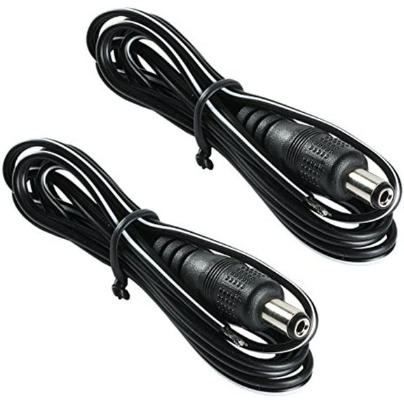 2Pcs DC 3ft Male 2 Wire Lead Jack Plug Power Cable Connectors