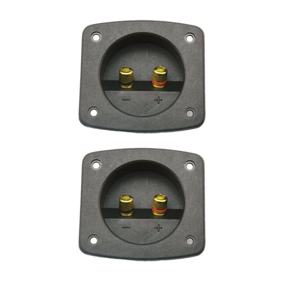 2Pcs DIY Car Stereos 2 Way Speaker Box Terminals Spring Cup Connectors Banana Jacks Plugs Subwoofer Plugs Installation