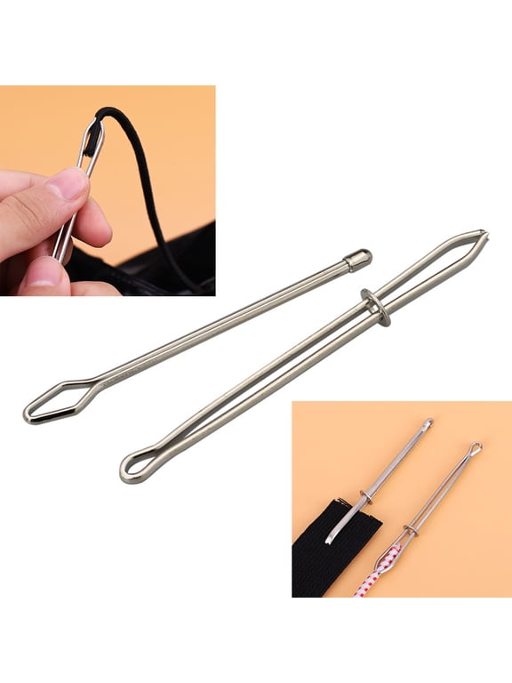 2Pcs DIY Drawstring Cord Lock Tensioner, Draw Cord Replacement Fastener Clip, Sewing Auxiliary Tool for Hoodies Shorts Trousers Broken Drawstring Clip Repair