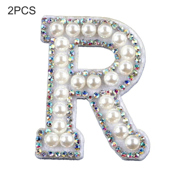 2Pcs DIY Handmade Patch Decor Fabric Adorable English Letter Shape Patch Sticker for Bag