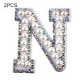 thumbnail image 1 of 2Pcs DIY Handmade Patch Decor Fabric Adorable English Letter Shape Patch Sticker for Bag, 1 of 8