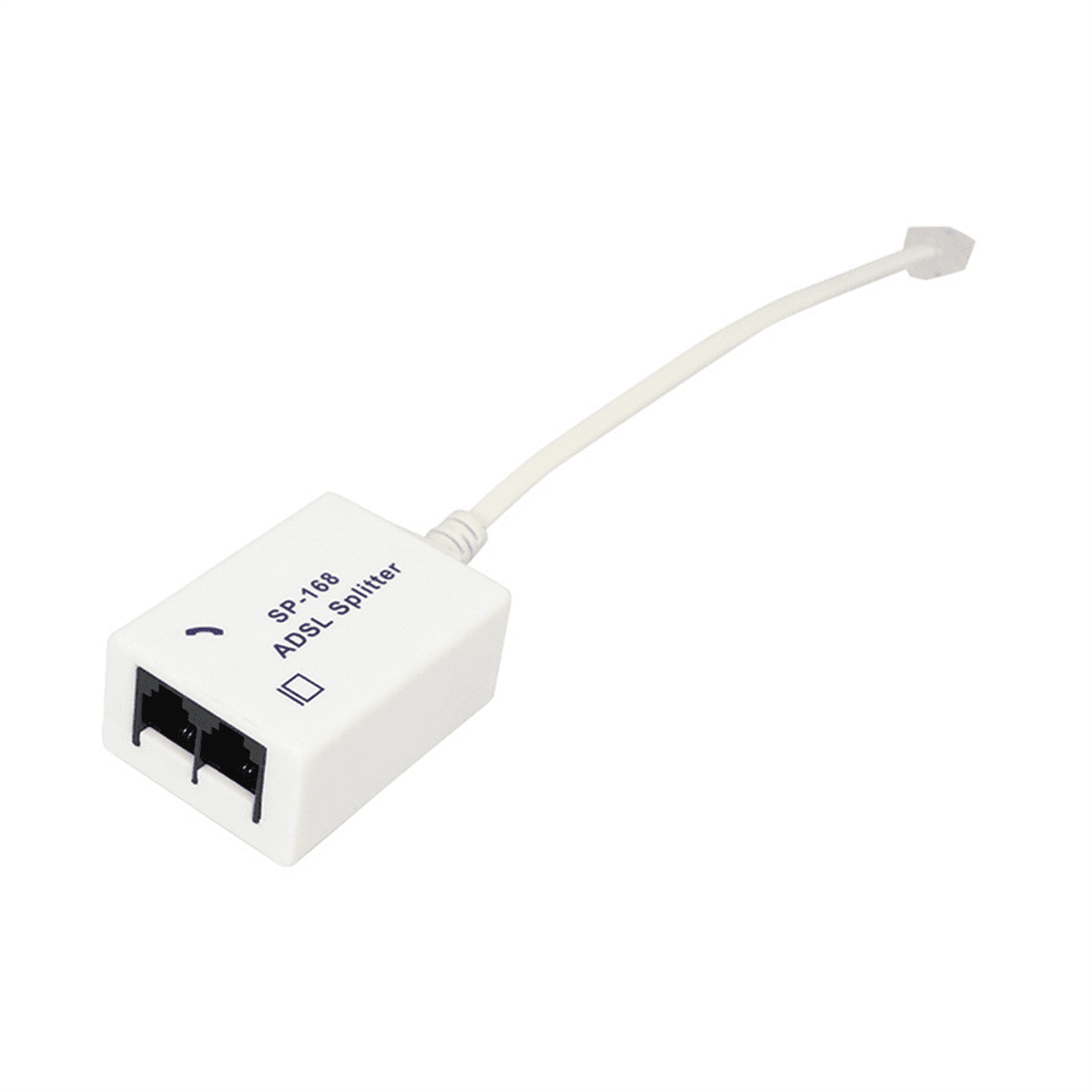 2Pcs DSL Filter Splitter ADSL for Phone Line Male to 2 Female RJ11 6P4C/6P2C Telephone Modem Converter Adapter