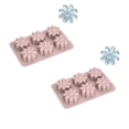 thumbnail image 1 of 2Pcs Daisy Shaped Ice Cube Tray with Lid for and Drinks, Flexible Silicone for Easy Release, Stackable Storage Ice Mold for Bourbon, 1 of 6